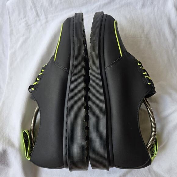 Dr Martens Ramsey Alt Creeper Men\'s Leather Oxfords Black/Neon Green Size 12 main image 9
